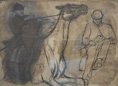 Antique Print after EDGAR DEGAS "Deux Etudes De Cavalier"