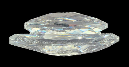 Vintage Retired SWAROVSKI Crystal Trinket Box with "Diamond" Crystals