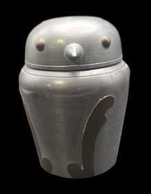 Vintage Pewter Penguin Lidded Vessel