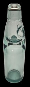 Vintage Codd Neck Green Glass Soda Bottle with Marble