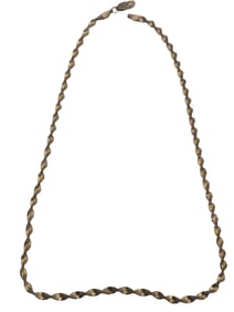 Vintage Gilt Sterling Silver Twisted Necklace