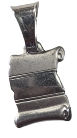 Vintage Sterling Silver Scroll Pendant Charm