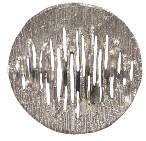 Unusual Vintage Mid-Century Modern Brutalist Sterling Silver Designer Pendant