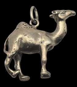 Vintage Sterling Silver Camel Pendant Charm