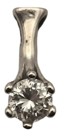 Vintage Mid-Century European 835 Silver & Rhinestone Pendant