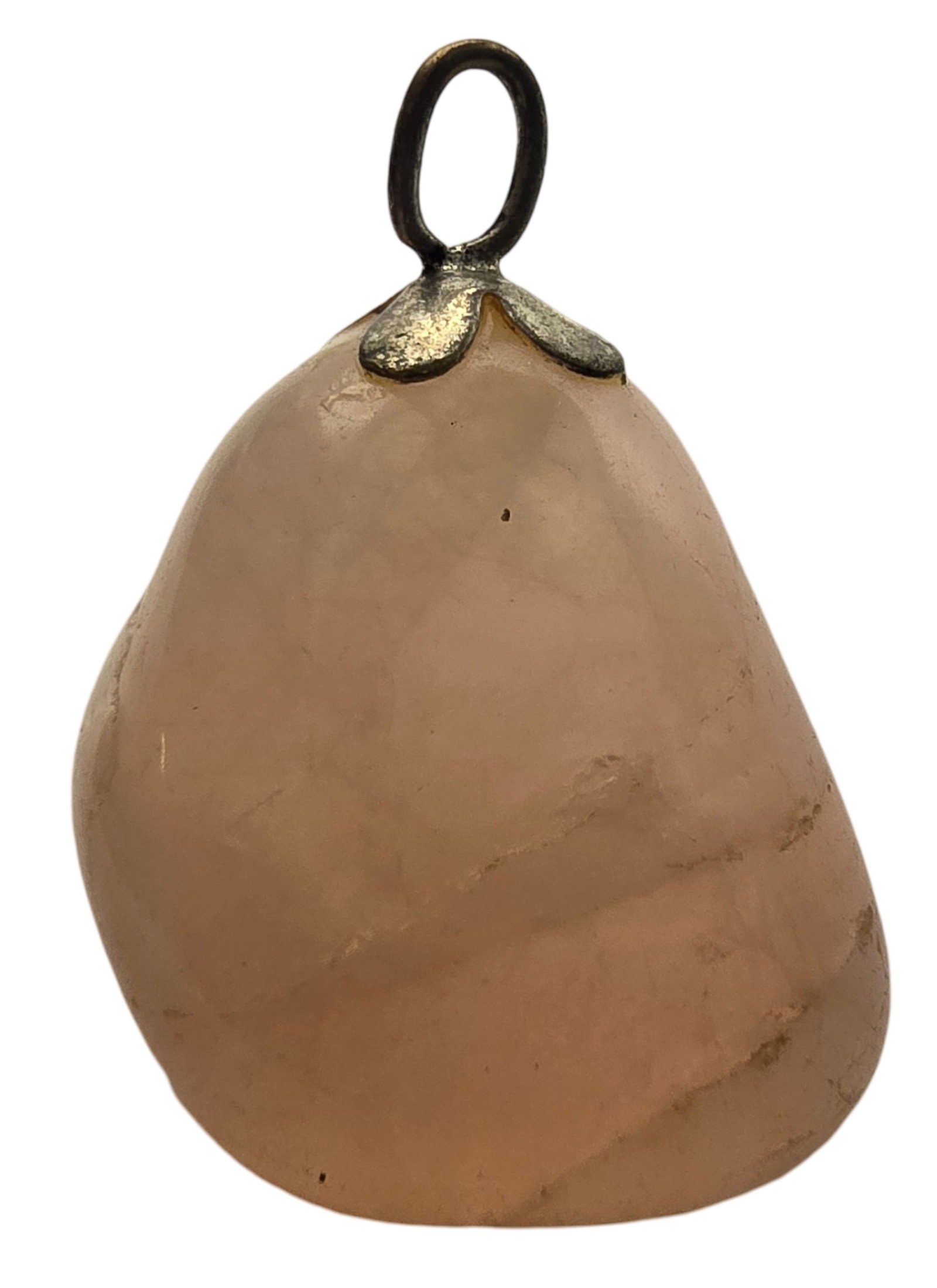 Vintage Rose Quartz & Silver Loop Pendant (1 of 5)