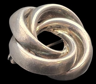 Vintage European 800 Silver Knot Brooch