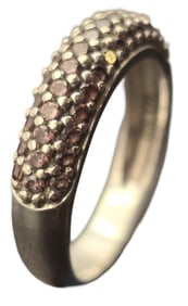 Vintage Sterling Silver & Rhinestone Ring