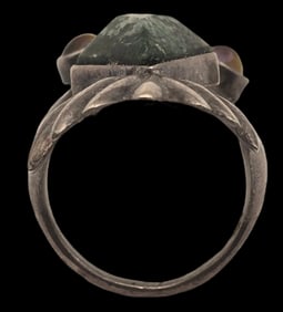 Very Rare & Unusual Mid-Century Mexican Sterling Silver & Gemstone Designer Owl Ring