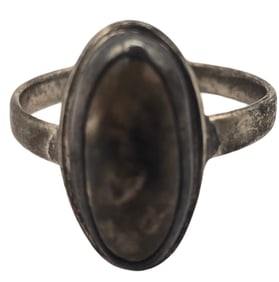 Vintage European 835 Silver & Brown Gemstone Ring