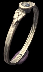 Vintage Sterling Silver & Sapphire Ring