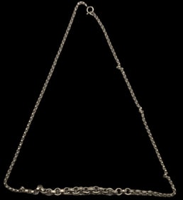 Vintage Sterling Silver Rolo Chain Necklace