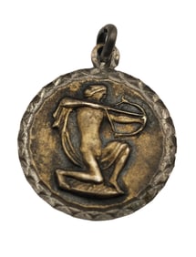 Vintage Sterling Silver Archer / Zodiac Pendant