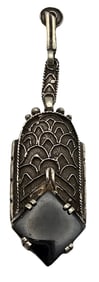Vintage Art Deco Sterling Silver & Black Onyx Pendant