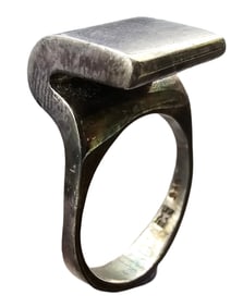 Unusual Vintage Mid-Century Modern Sterling Silver Designer Ring