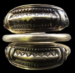 Unusual Vintage European 835 Silver Ring with Snake Design