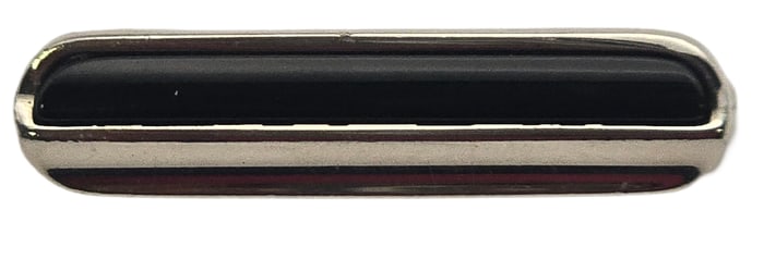 Vintage 800 Silver & Black Onyx Bar Brooch