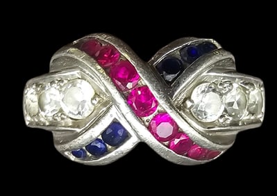 Vintage Sterling Silver & Gemstone Ring