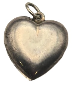 Vintage European 800 Silver Heart Locket Charm Pendant