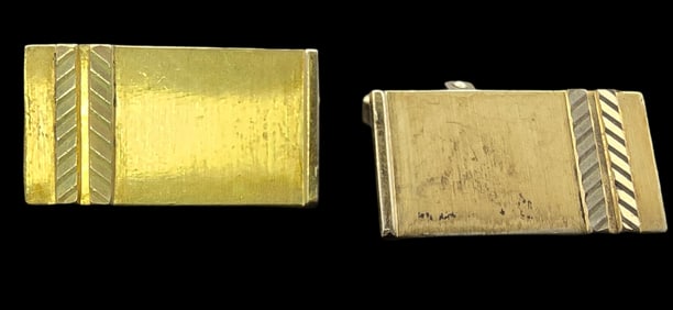 Vintage European Gilt 835 Silver Cufflinks