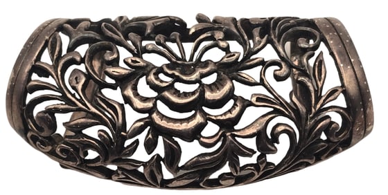 Large Vintage Sterling Silver Pierced Clip-On Slider Pendant