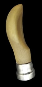 Vintage European 900 Silver & Carved Bone Phone Dialer or Stamp Seal