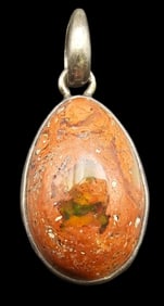 Vintage Sterling Silver & Opal Pendant