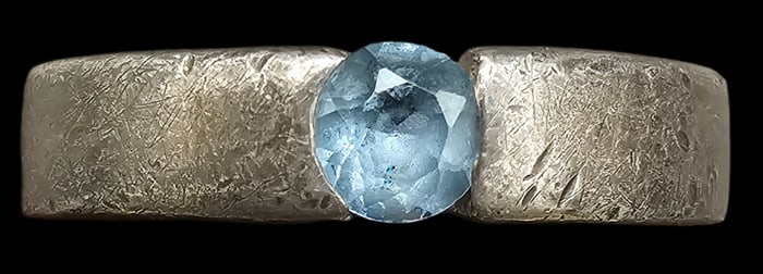 Vintage Sterling Silver & Blue Gemstone Ring