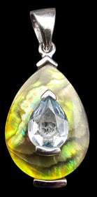 Vintage Sterling Silver & Gemstone Pendant