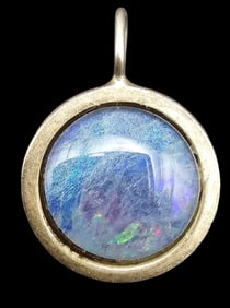 Vintage European 835 Silver & Gemstone Pendant