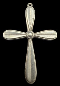 Vintage European 835 Silver Cross Pendant
