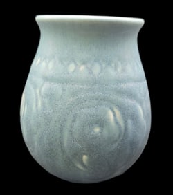 Vintage ROOKWOOD Art Pottery Blue Ceramic Vase