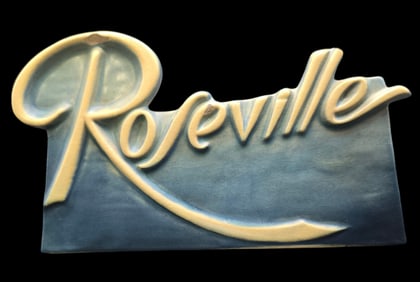 Rare Vintage ROSEVILLE Art Pottery DEALER / COLLECTOR SIGN