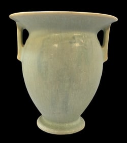 Vintage ROSEVILLE Art Pottery CREMONA Green Vase