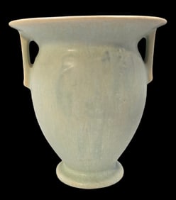 Vintage ROSEVILLE Art Pottery CREMONA Green Ceramic Vase