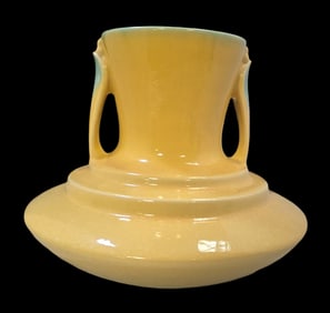 Vintage ROSEVILLE Art Pottery ORIAN Yellow Vase