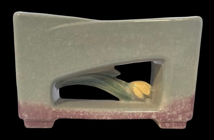Vintage ROSEVILLE Art Pottery ARTWOOD Gray Window Box Planter