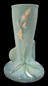 Vintage ROSEVILLE Art Pottery WINCRAFT Blue Vase