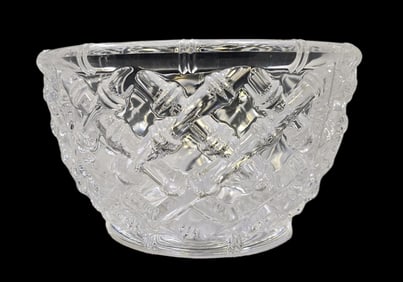 Vintage TIFFANY & CO Bamboo Pattern Lead Crystal Bowl