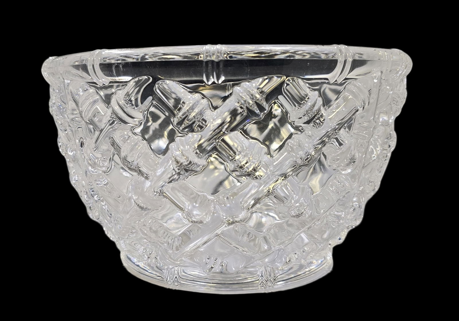 Vintage TIFFANY & CO Bamboo Pattern Lead Crystal Bowl (1 of 6)