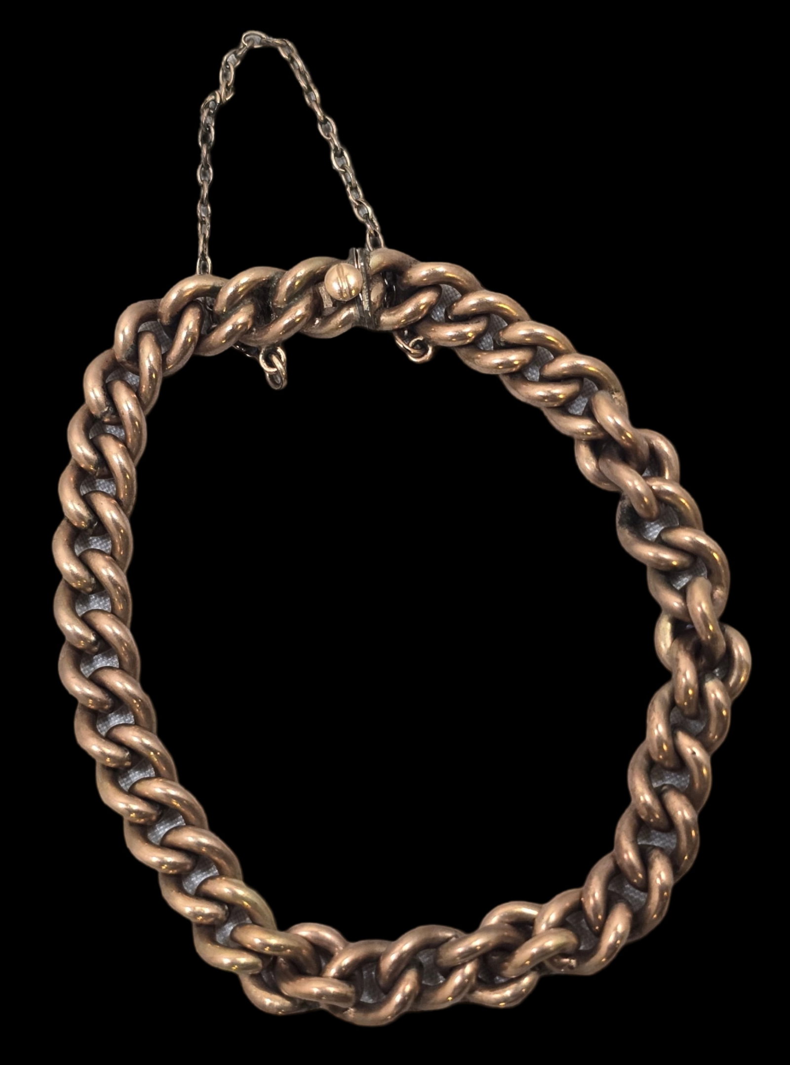 Rare Antique KOLLMAR & JOURDAN Germany Gold Filled Chain Link Bracelet: Very good antique condition with some patina according to age, please see pictures. Measures approx. 7" long and weighs ca. 10 grams. Marked.