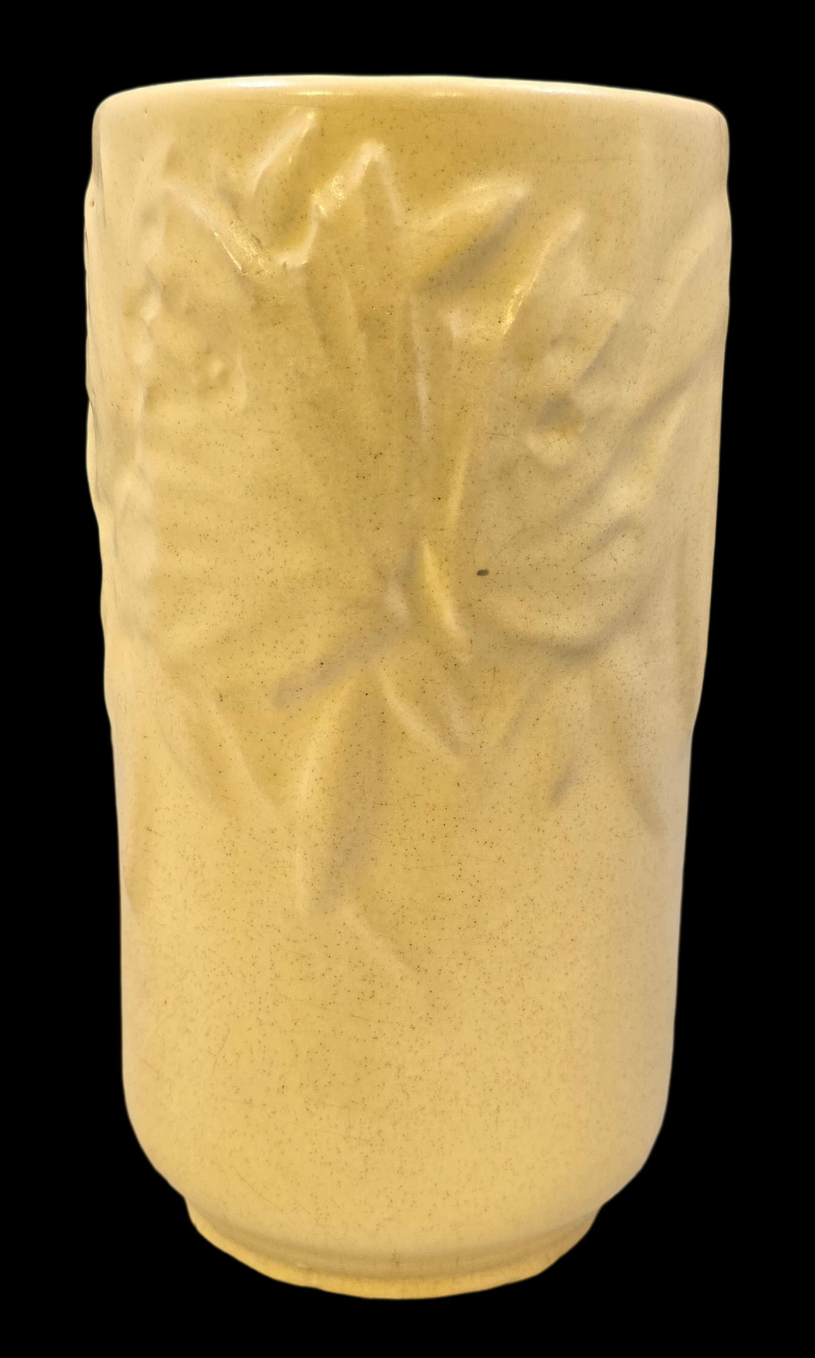 Vintage MCCOY Art Pottery Ceramic Vase: Very good vintage condition with minor wear according to age, please see pictures. No cracks or repairs. Measures approx. 8" high x 4" wide.