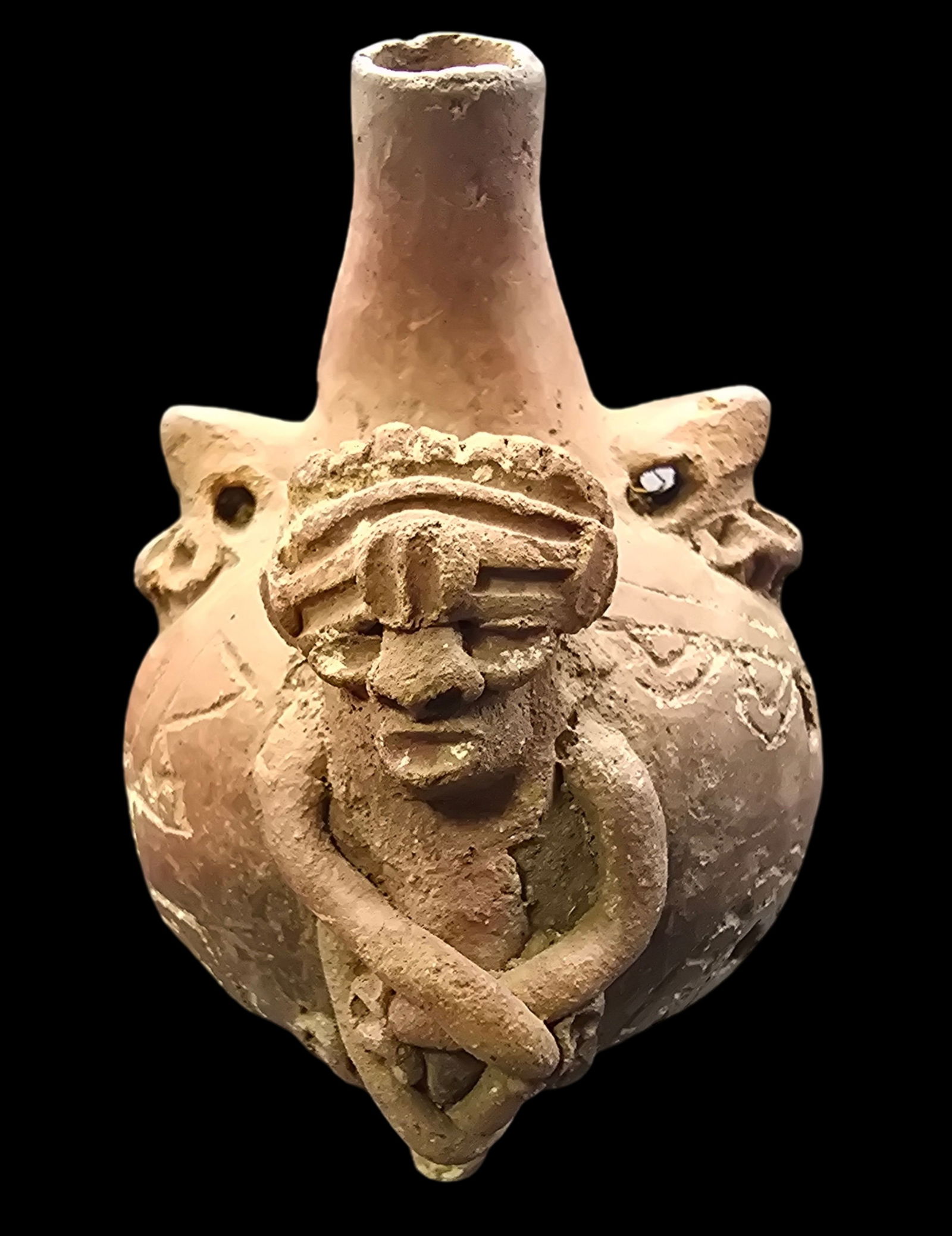 Vintage Pre-Columbian Style Anthropomorphic Pottery Vessel (1 of 5)