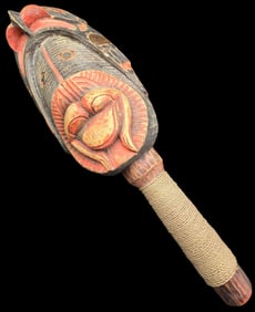 Vintage Native American Raven Rattle