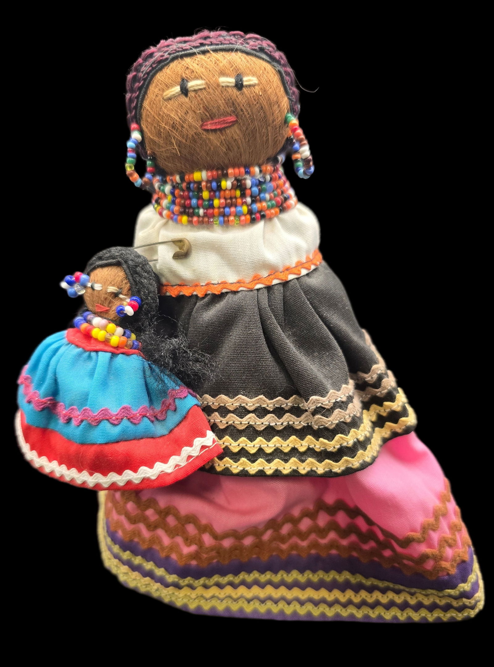 Vintage Native American Seminole Doll - Woman and Baby (1 of 8)