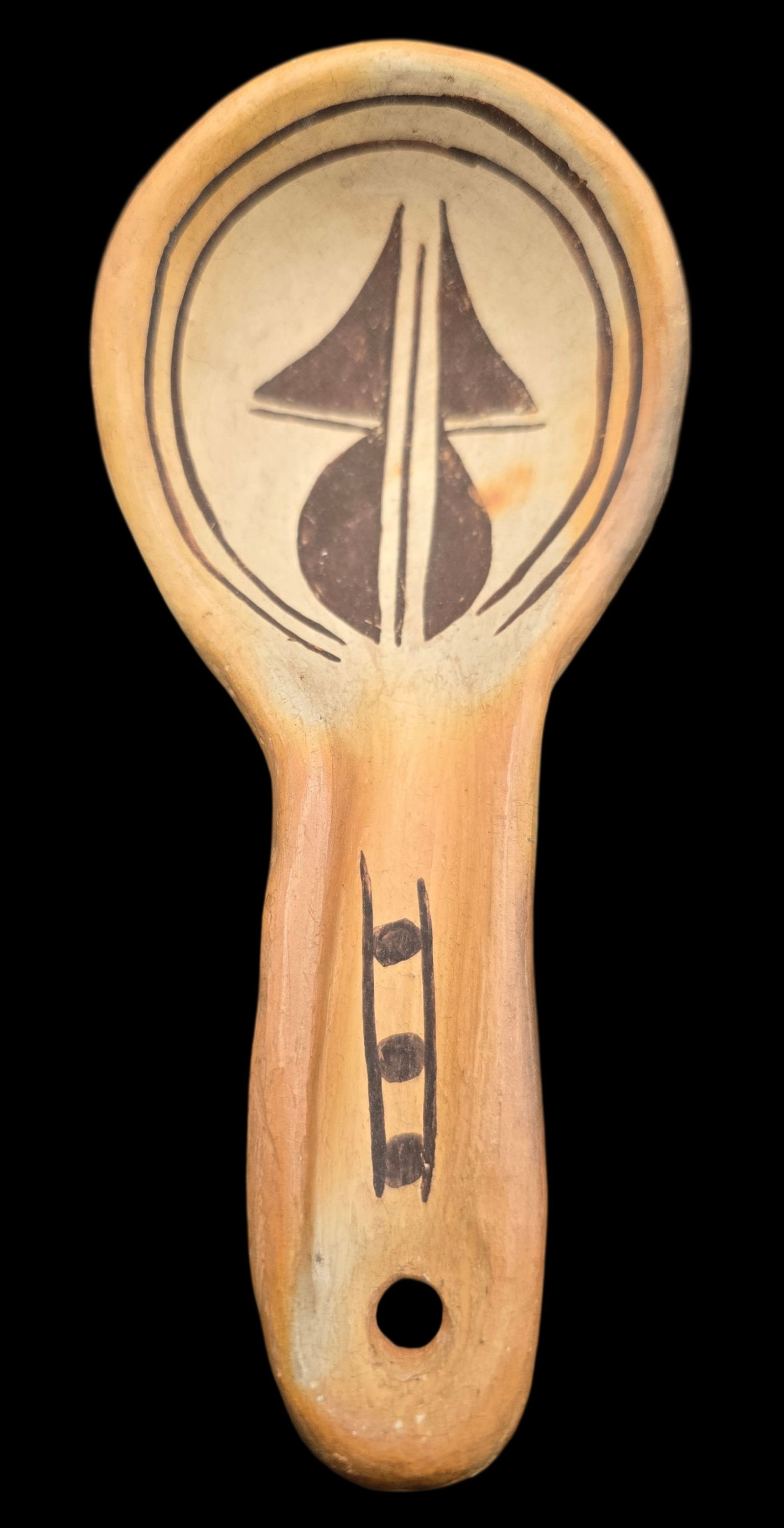 Vintage Native American Hand Painted Wood Spoon (1 of 7)