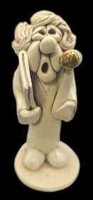 Vintage JOE PECK Whistling Clay Lawyer / Attorney Figurine