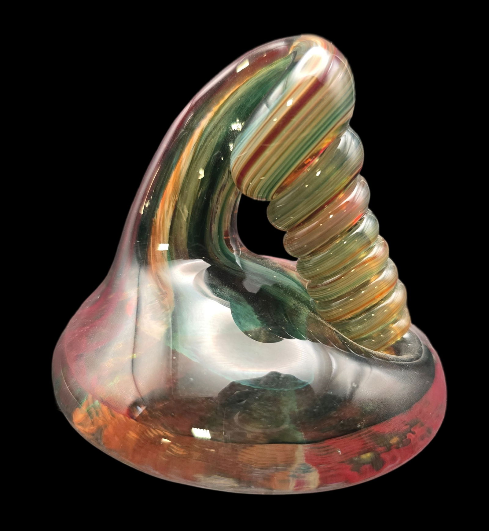 Unusual Vintage Mouthblown Molticolor Art Glass Pen Holder (1 of 7)