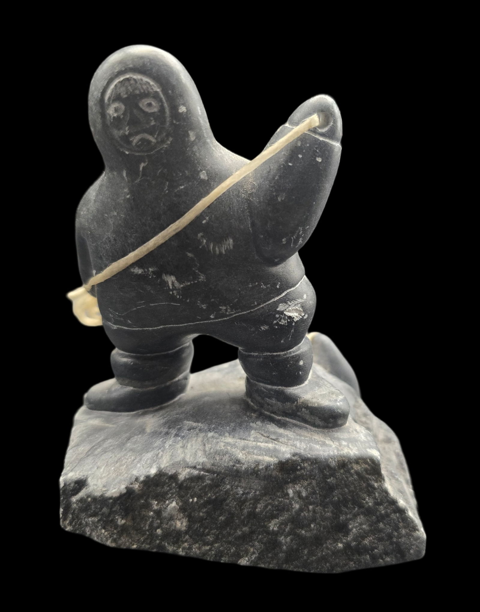 Vintage Native Canadian Inuit SAKI QUMALUK Hand Carved Soapstone Figurine (1 of 6)