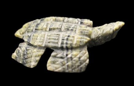 Vintage Native American Handcarved Stone Tortoise Fetish
